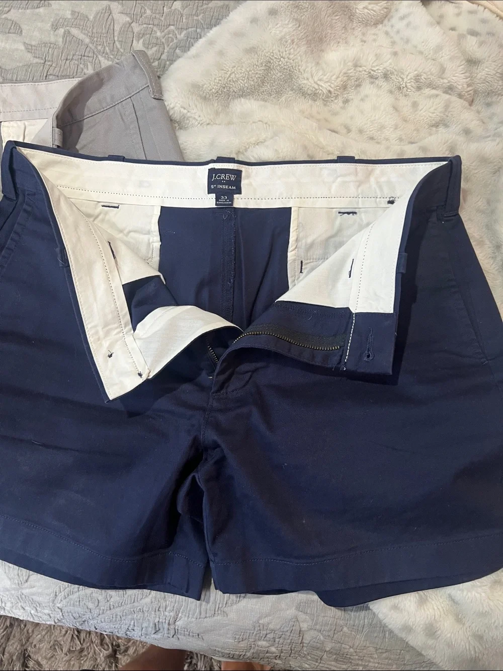 J. Crew Navy Flat-Front Men’s Chino Shorts